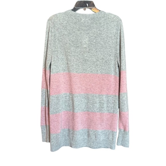 New Banana Republic Filpucci Gray & Pink Merino Wool Blend Tunic Sweater Medium - Picture 5 of 11